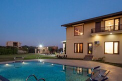 Lux 3 BHK Farmhouse with Pool & Garden