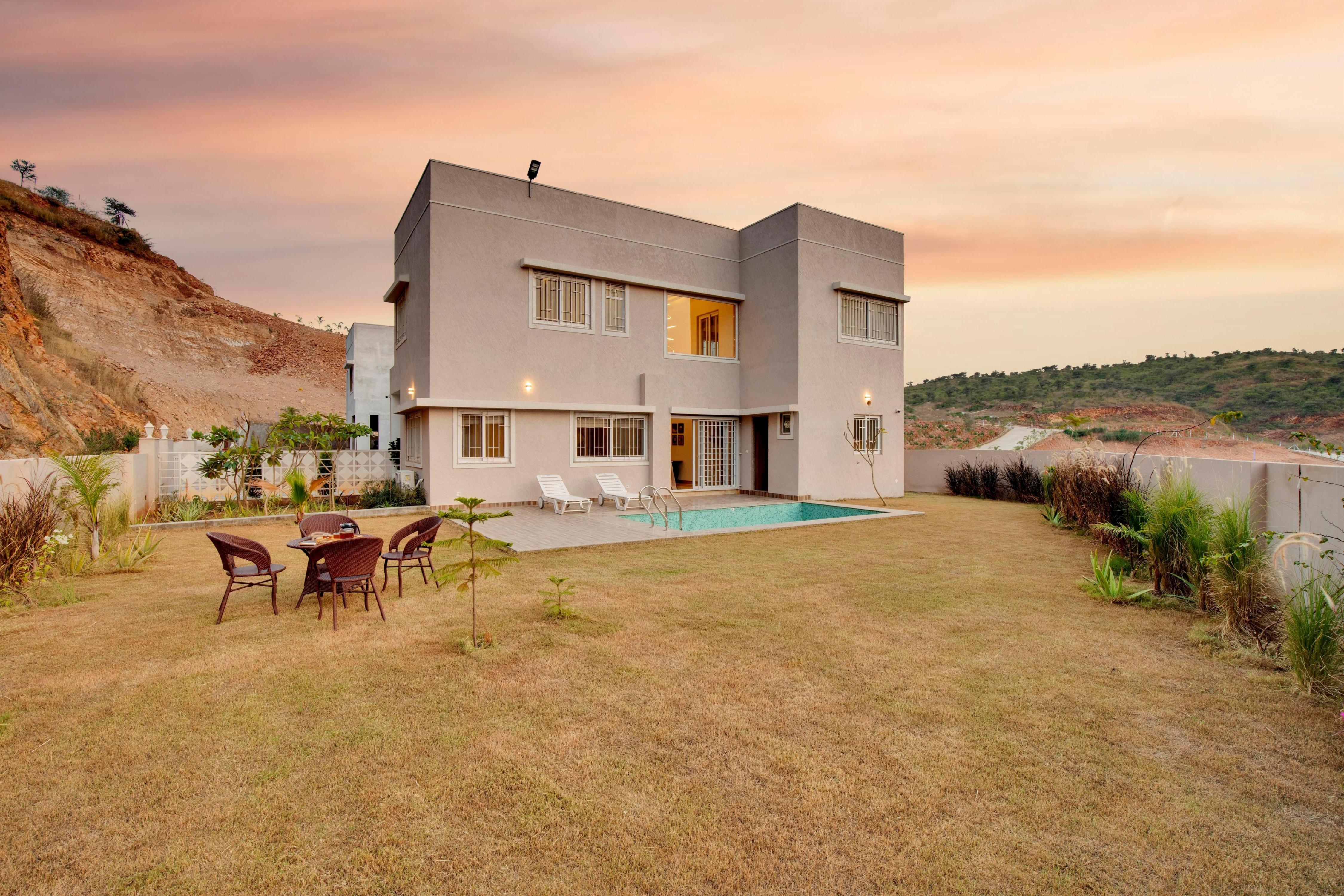 3 BHK villa with Pvt Pool, Bar & Gazebo - Tap to explore photos