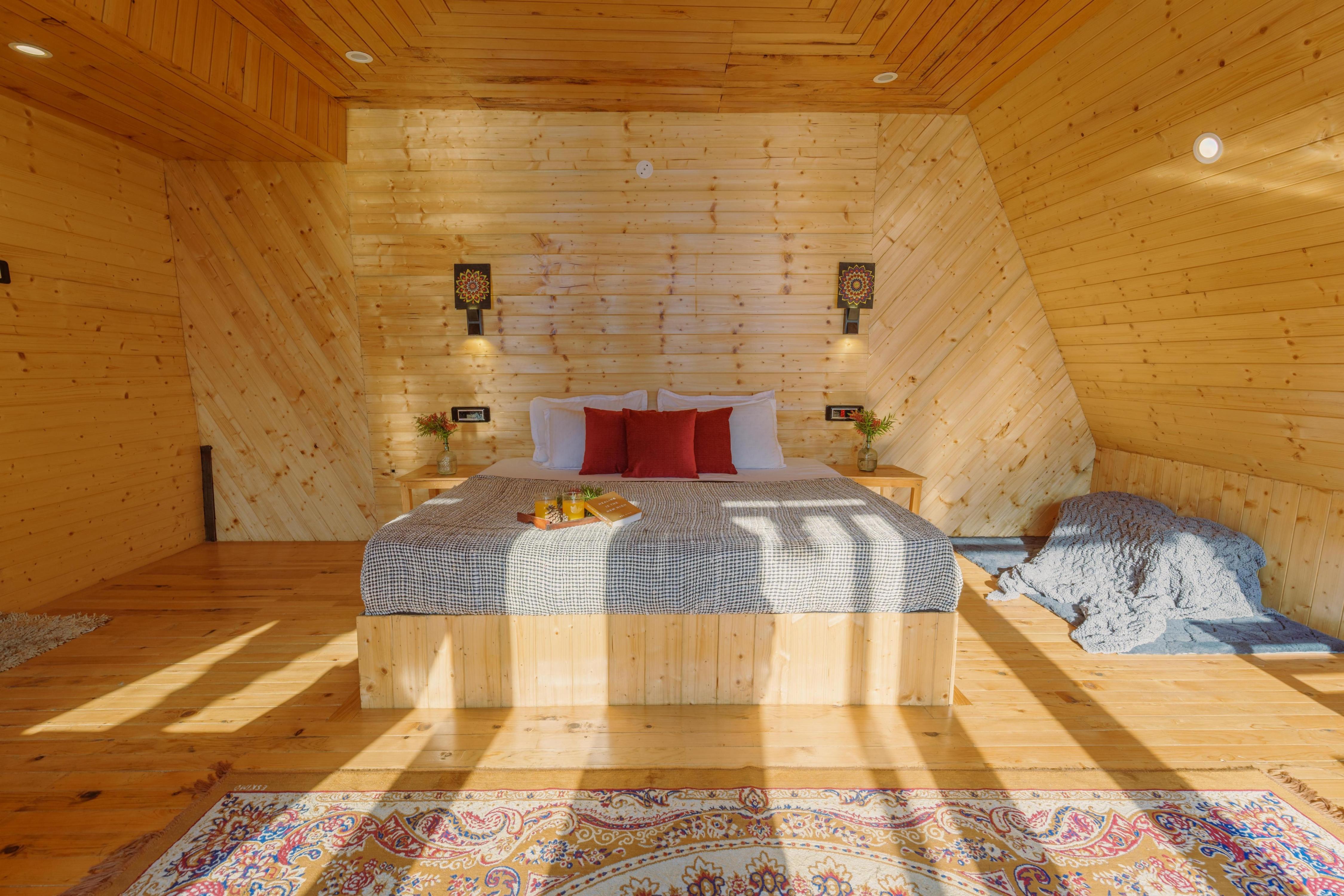 The Overlook A-frame cabin - Tap to explore photos