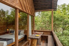 Wooden Cottage With Balcony