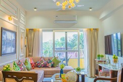 Alaya Stays 2 BHK with Balcony, 5 mins drive to Beach | Veera marina