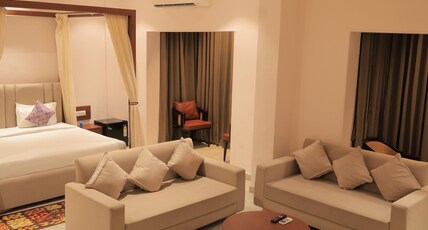 The Shree Dwarika Room Type - Elegant Retreat with Pool View King Bed