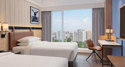 Four Points by Sheraton Nashik Room Type - Premium, Guest Room, 2 Twin, City View, Balcony