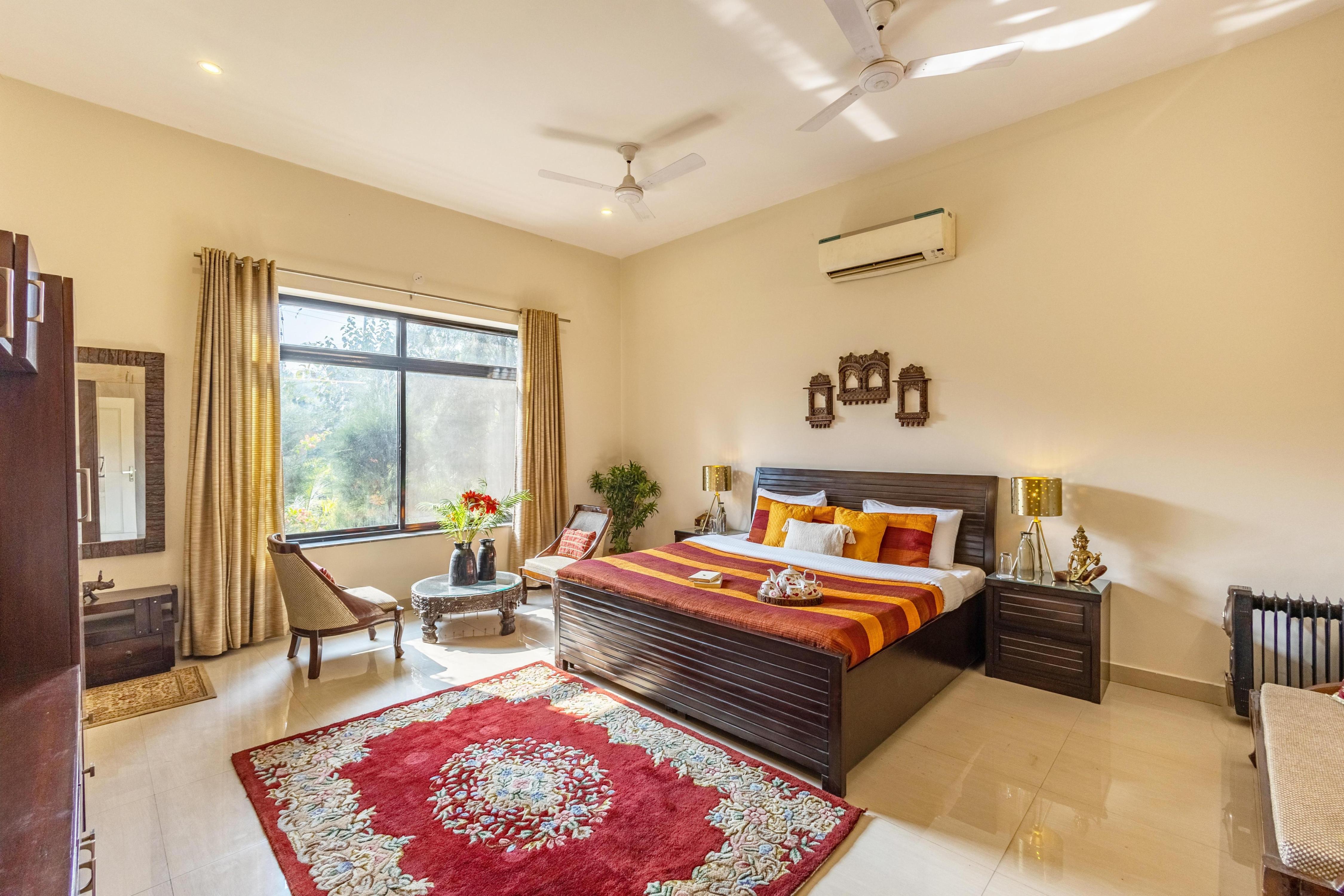 3 BHK Farmhouse with Outdoor Jacuzzi & Lush Garden - Tap to explore photos