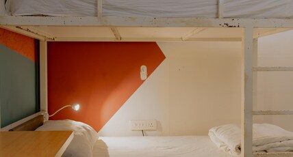 Jolly Panda Hostel Room Type - Deluxe 4-Bed Female Dorm (Pool View, Attached Washroom)(Bed Only).