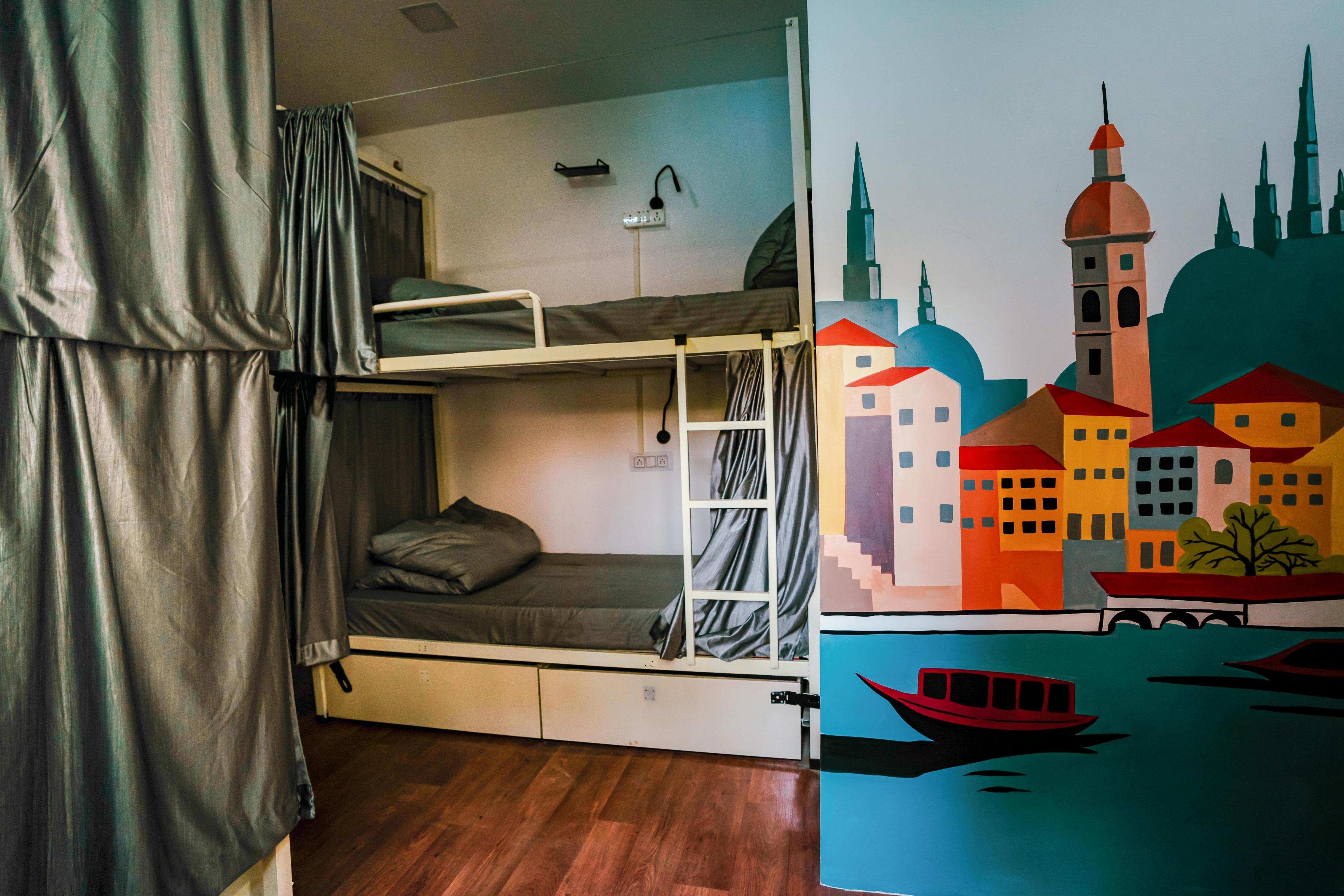 Half Orange Party Hostel by Pool side. Room Type - 4 Bed Dormitory