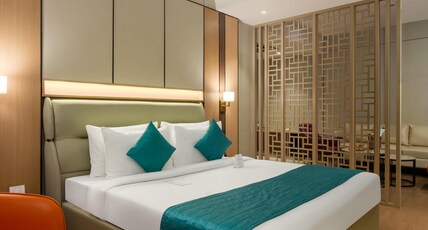Orchid Hotel Chandigarh, Zirakpur Room Type - Mayflower Suite with Separate Living Area and Balcony and Bathtub Orchid Hotel Chandigarh, Zirakpur Room Type - Mayflower Suite with Separate Living Area and Balcony and Bathtub