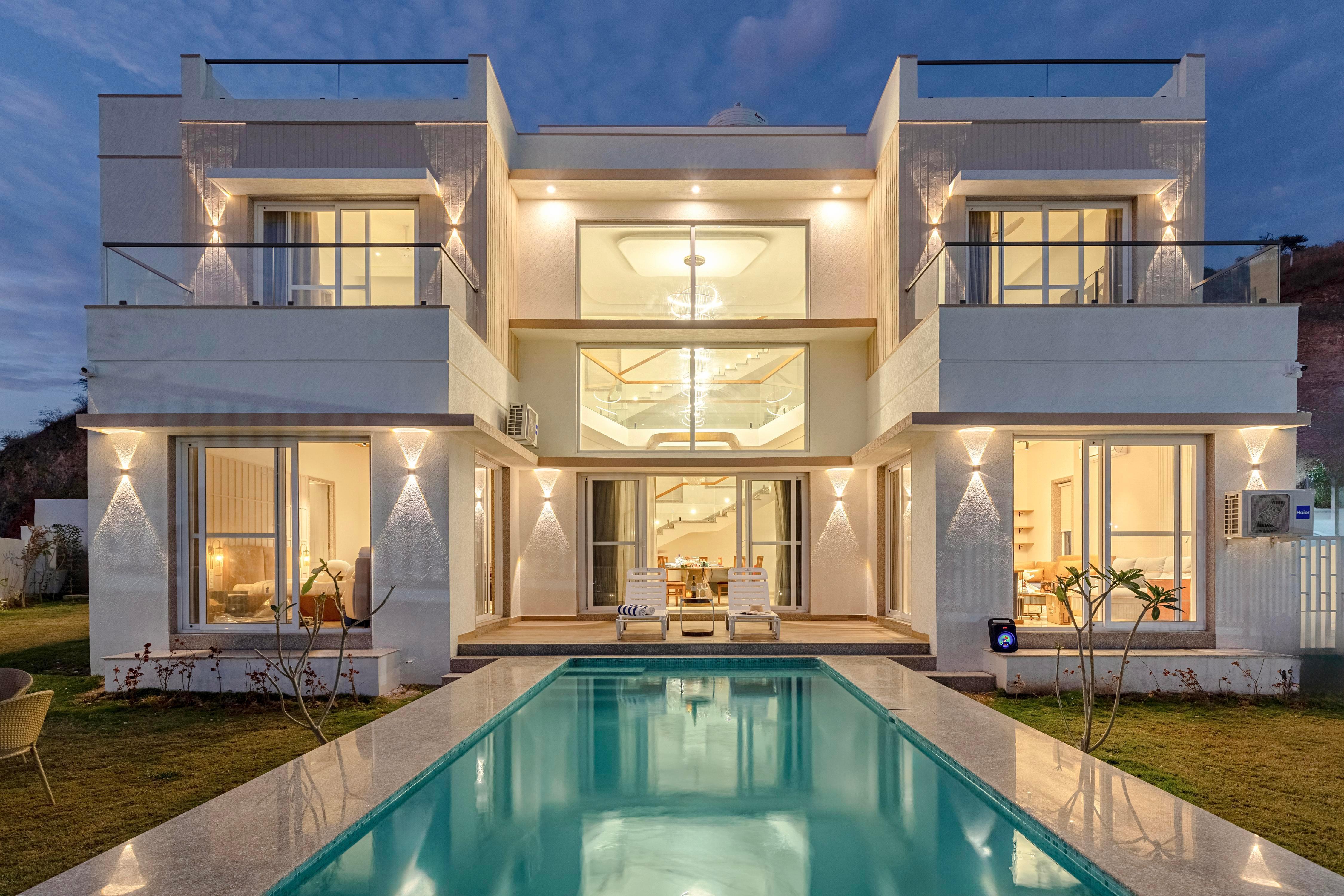 ELIVAAS Shourya Elite Sereno | Luxe 4 BHK Villa With Pvt Pool & Garden