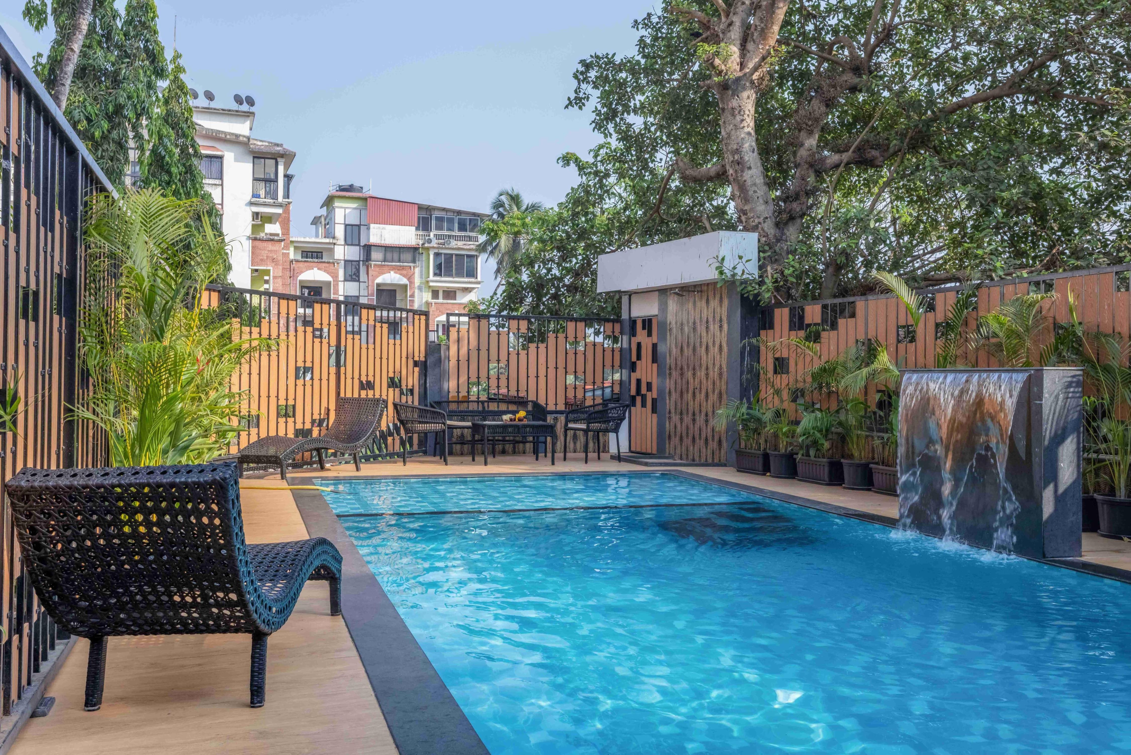 tisyastays | Aqua 2BHK Apartment with Pool & Gym , Close to beach