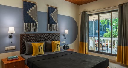 The Hosteller Lonavala, City Centre Room Type - Deluxe Double Room with Patio and Garden View
