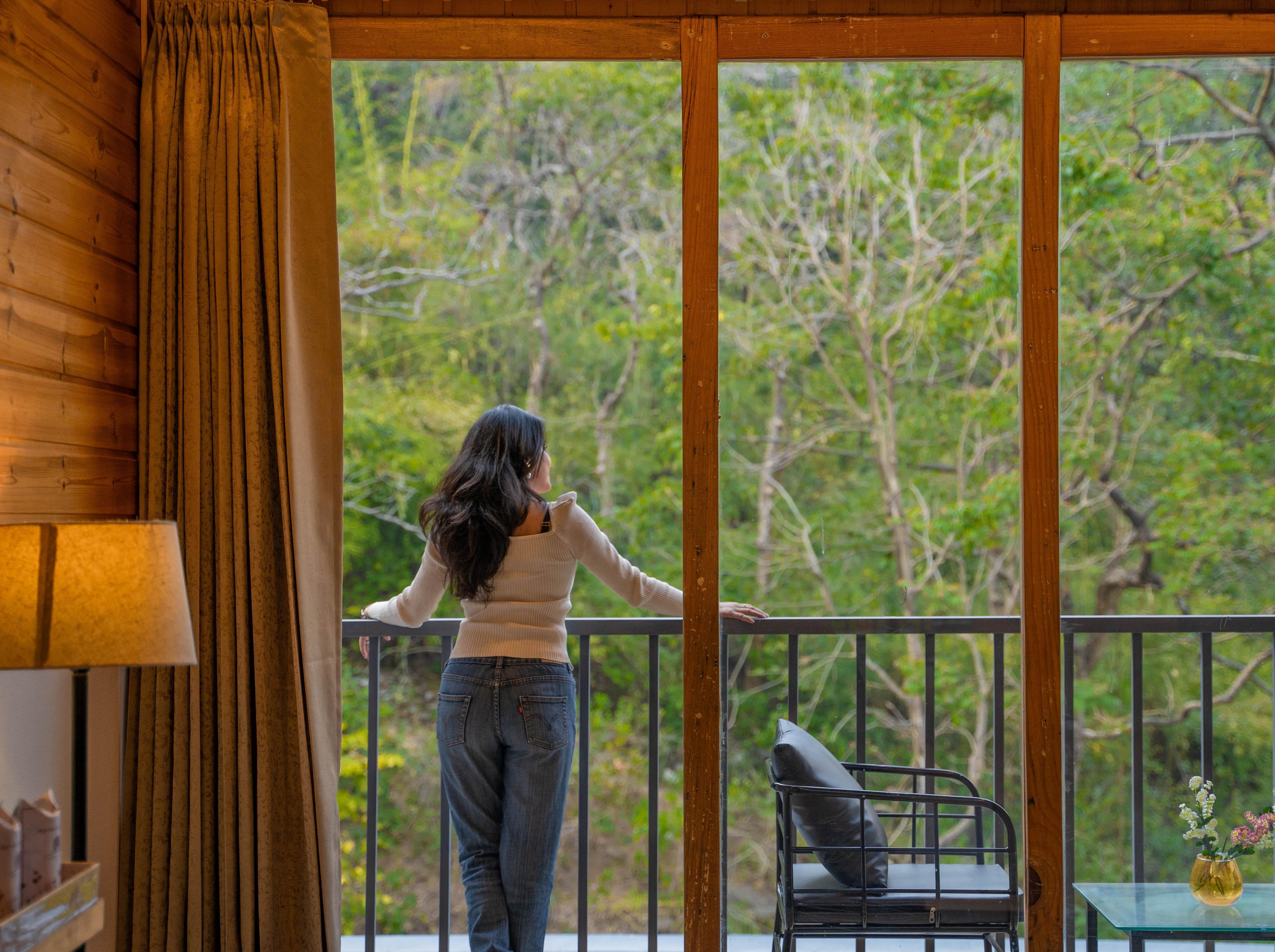 The Silhouette, Rishikesh Room Type - Deluxe room with Balcony and Forest view