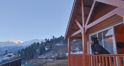 The Auli Meadows Room Type - European-Style Pinewood Cottage with 180-degree Mountain View