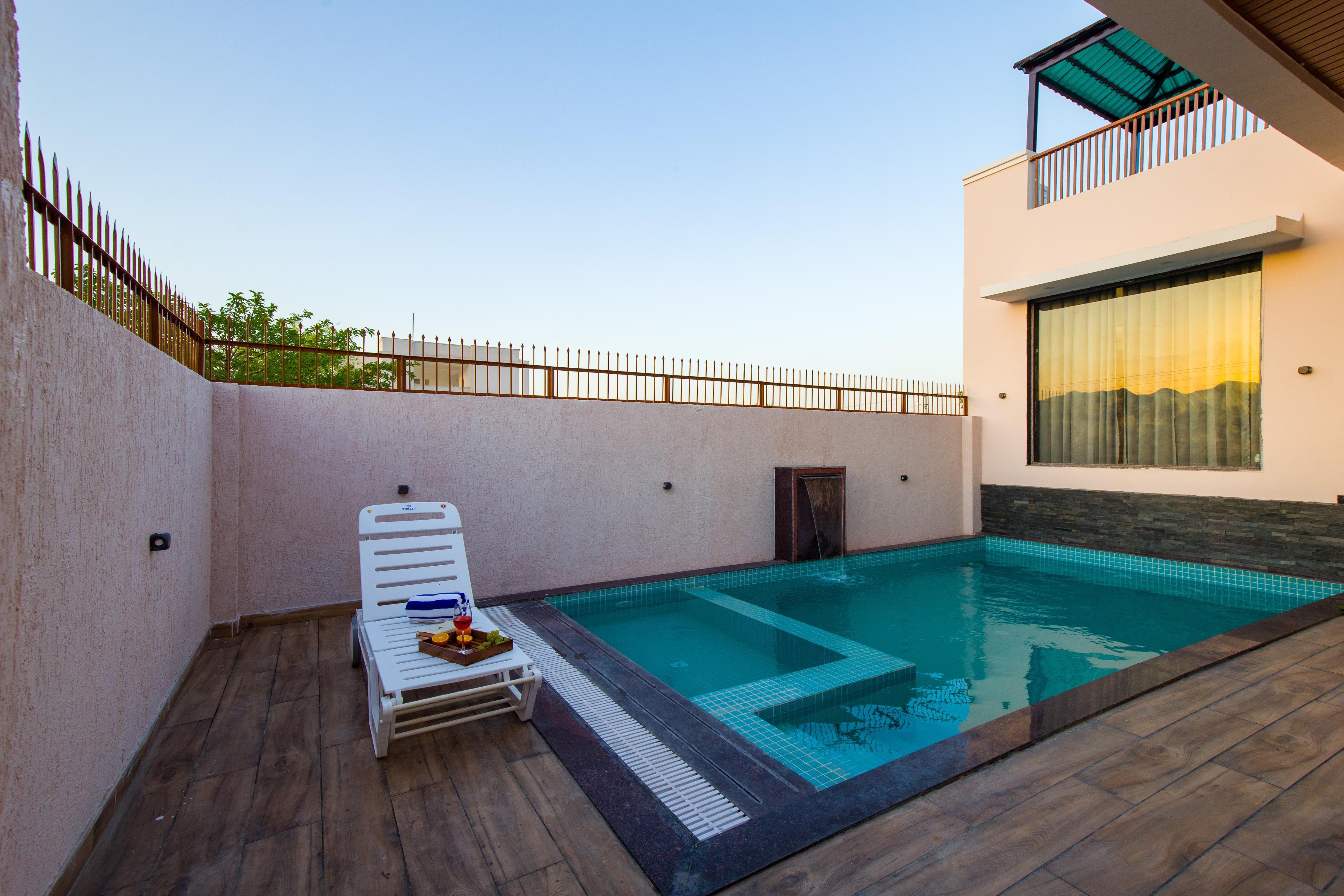 Alaya Stays Parvam Retreat | Charming 2 BHK Villa With Pvt Pool, Terrace & Aravali Hill Views