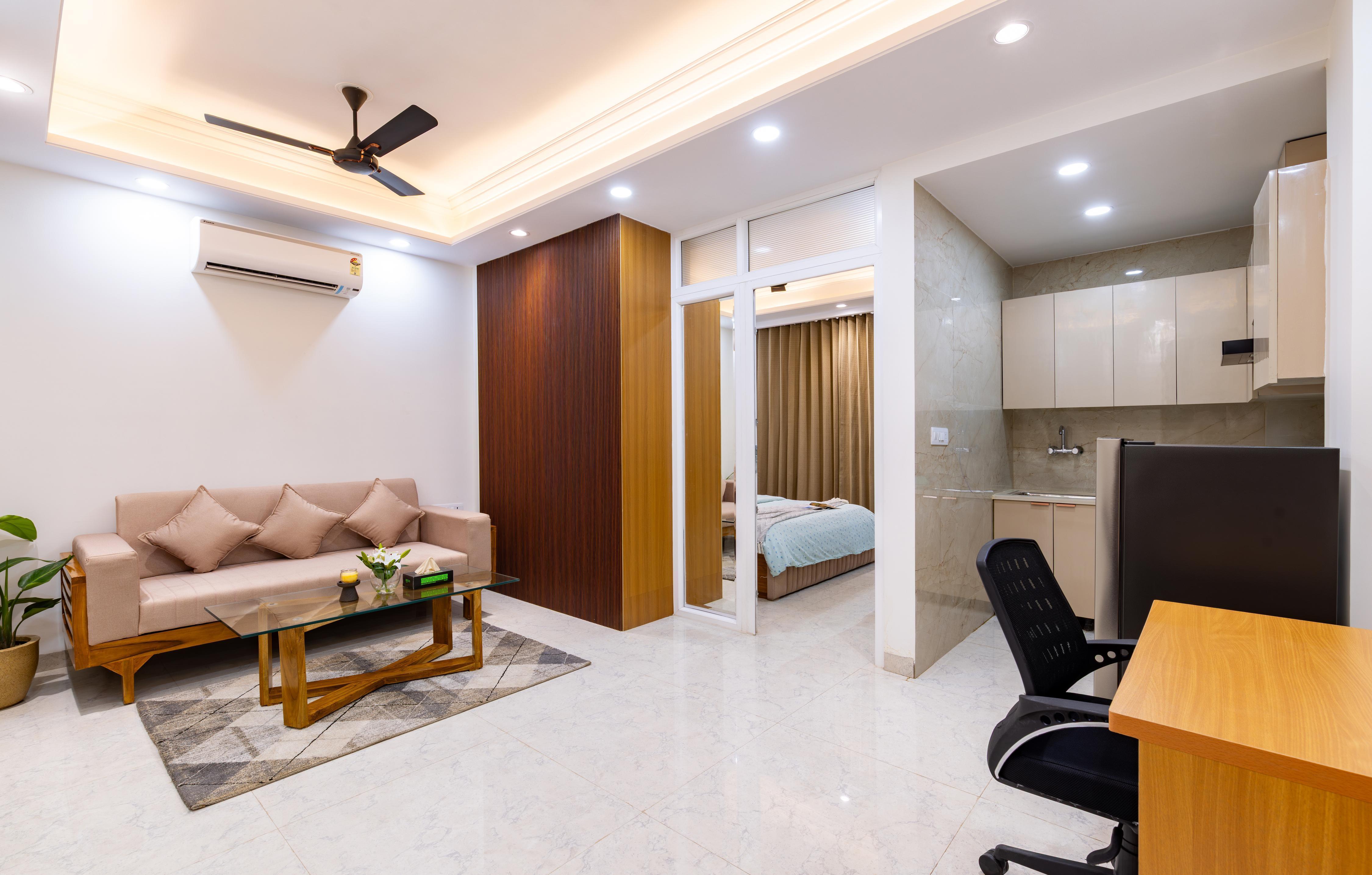 Zest.Living |1bhk Serviced Apt - Golf Couse Rd - Tap to explore photos