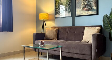 Koramangala Premium 1 BHK Apartments near Forum Mall | Unreal Living Room Type - 404