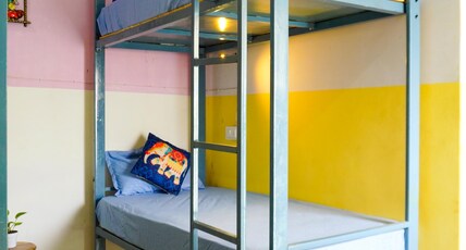 Old Skool Hostel Udaipur |Rooftop Restaurant at Lake Pichola Room Type - Bed in 4 Bed Mixed Dormitory