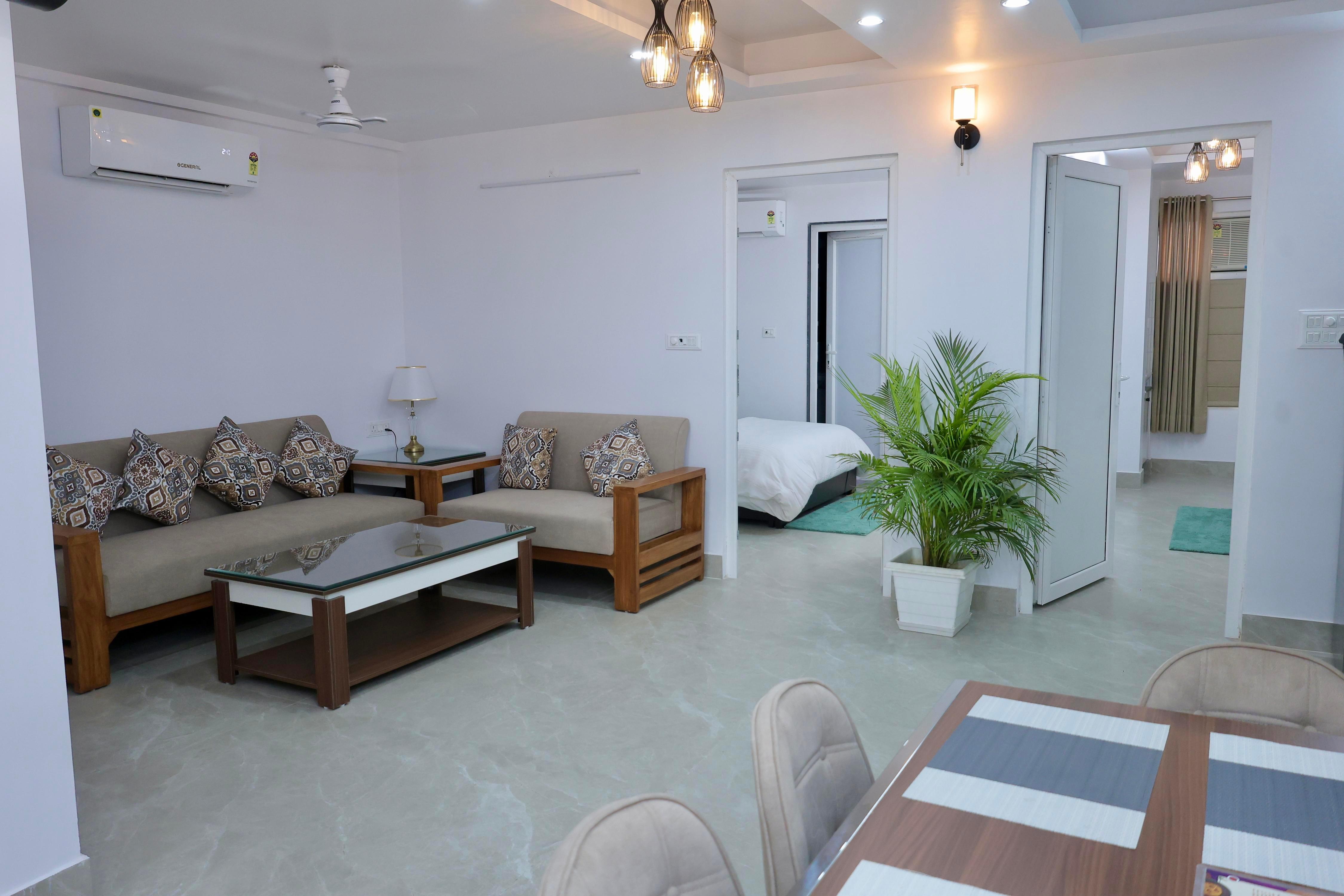 Serene 3 BHK Airbnb near Yashobhoomi - Tap to explore photos