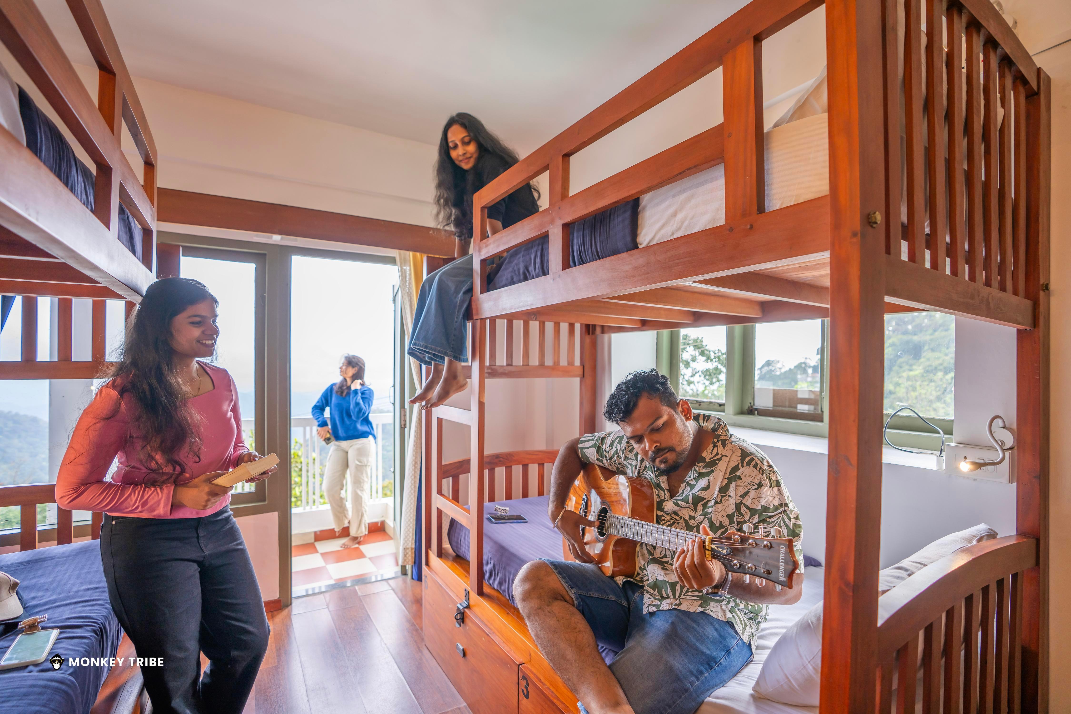 Monkey Tribe Munnar Room Type - 1 Bunk bed | 6 Bed Mixed Dorms | Shared en-suite washroom