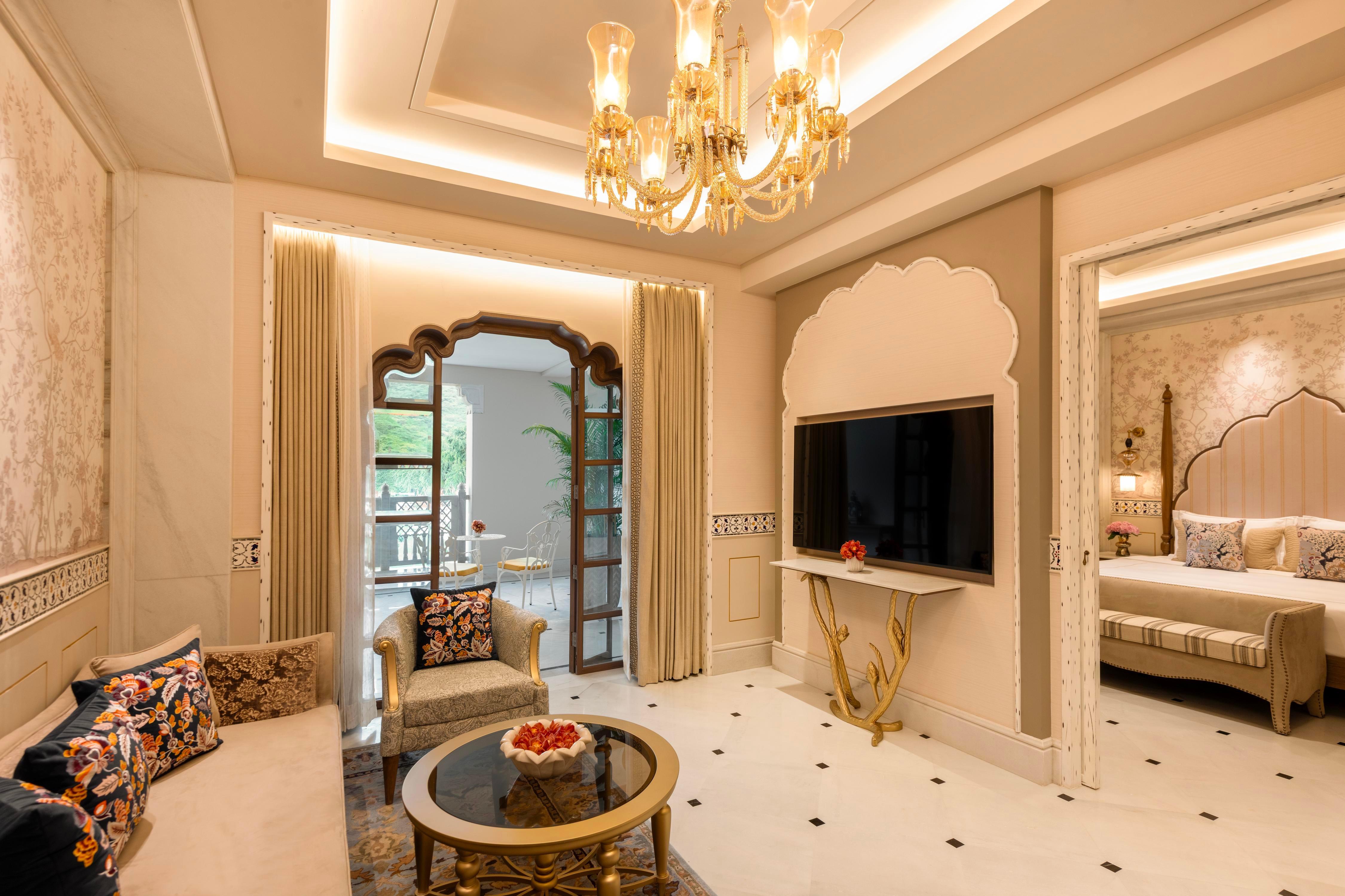 Taj Lalit Bagh Udaipur Room Type - Grand Luxury Suite King Bed With Balcony