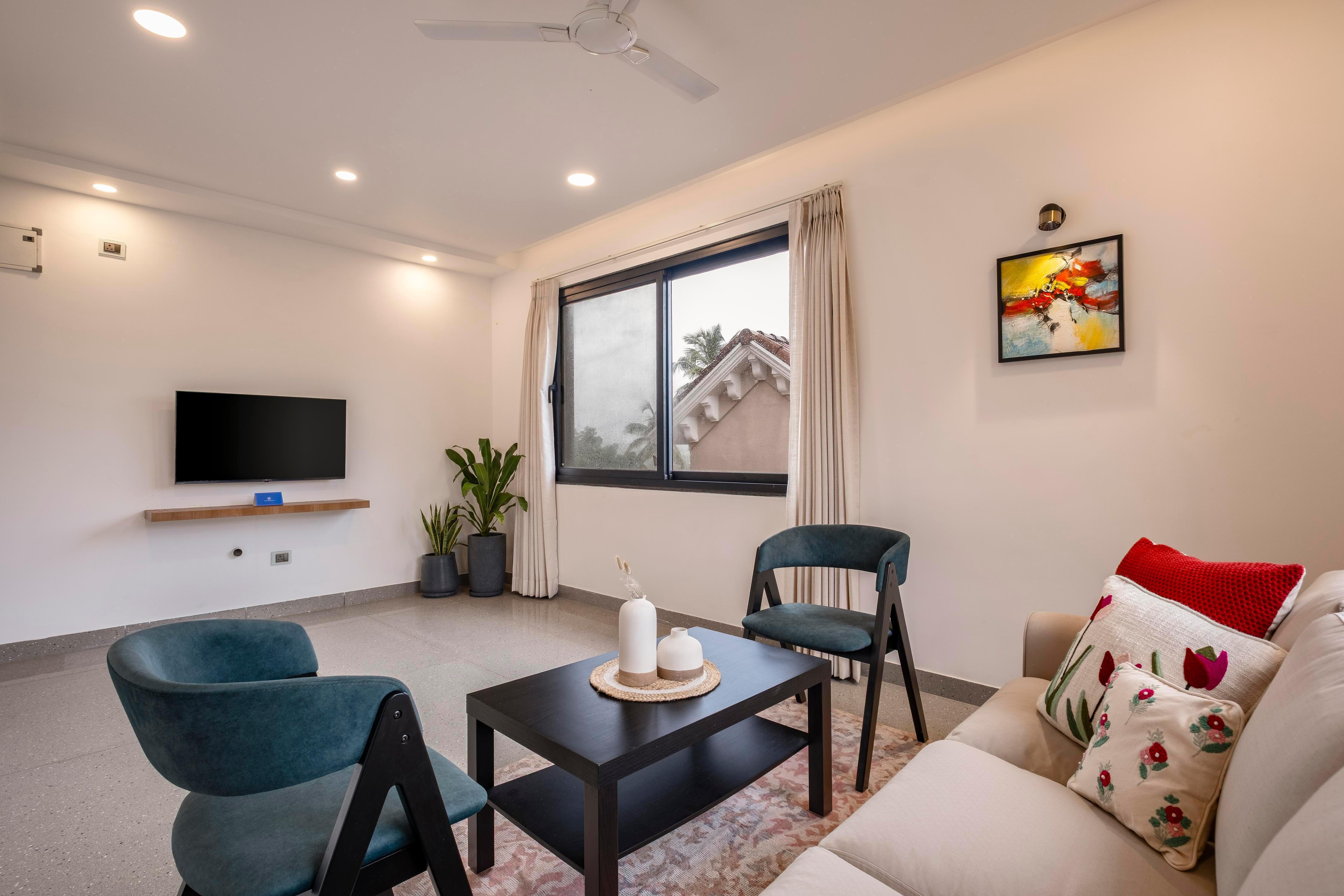SaffronStays Fira - Tap to explore photos