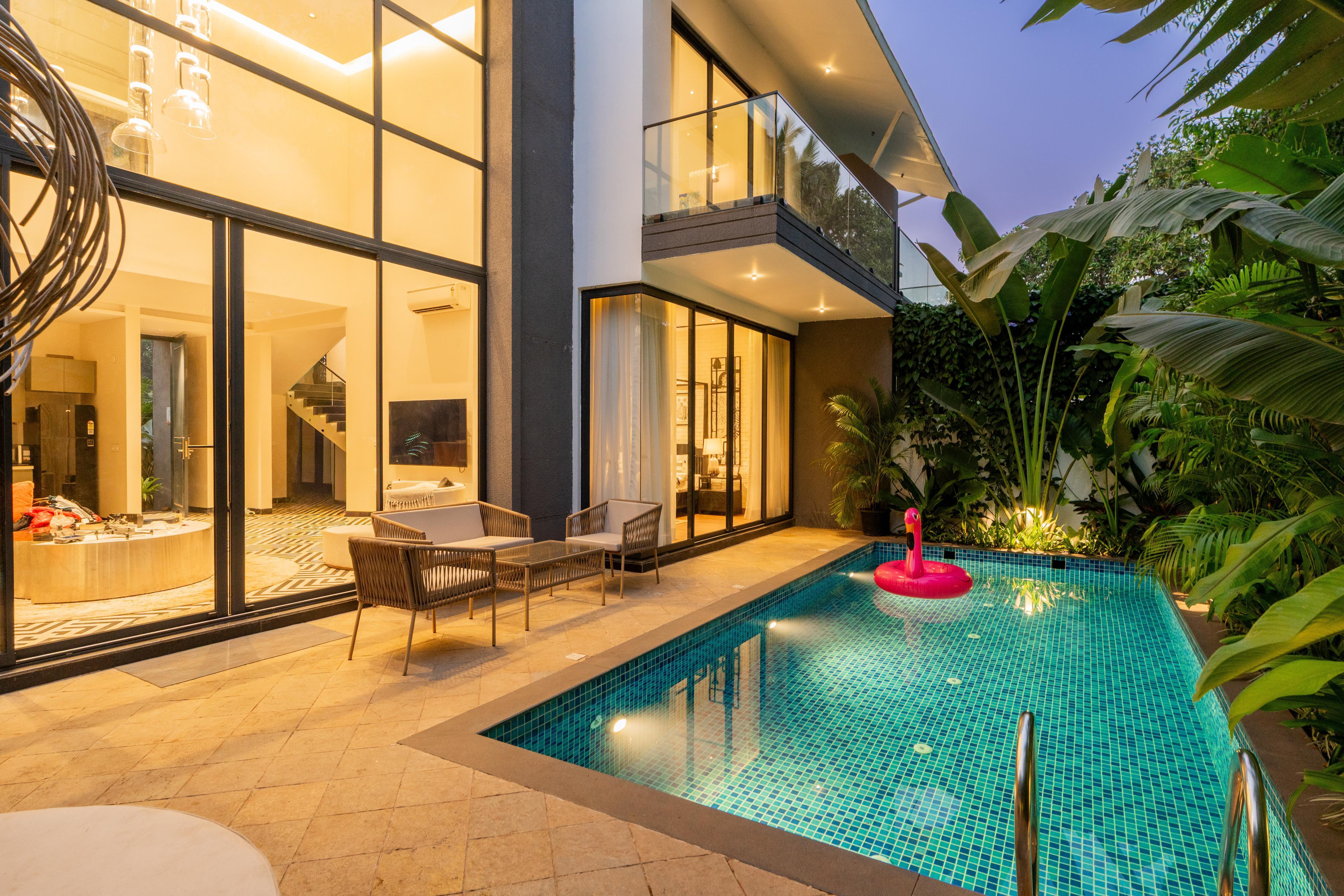 The Opulence@ Sommerhaus villa | Luxe 3Bhk with Pool & Patio - Tap to explore photos
