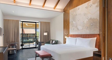 Hilton Hyderabad Genome Valley Resort & Spa Room Type - King Premium Balcony Water View Rm