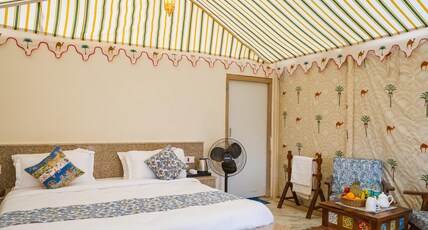 JAISAN HERITAGE DESERT CAMP Room Type - Deluxe Swiss Tent