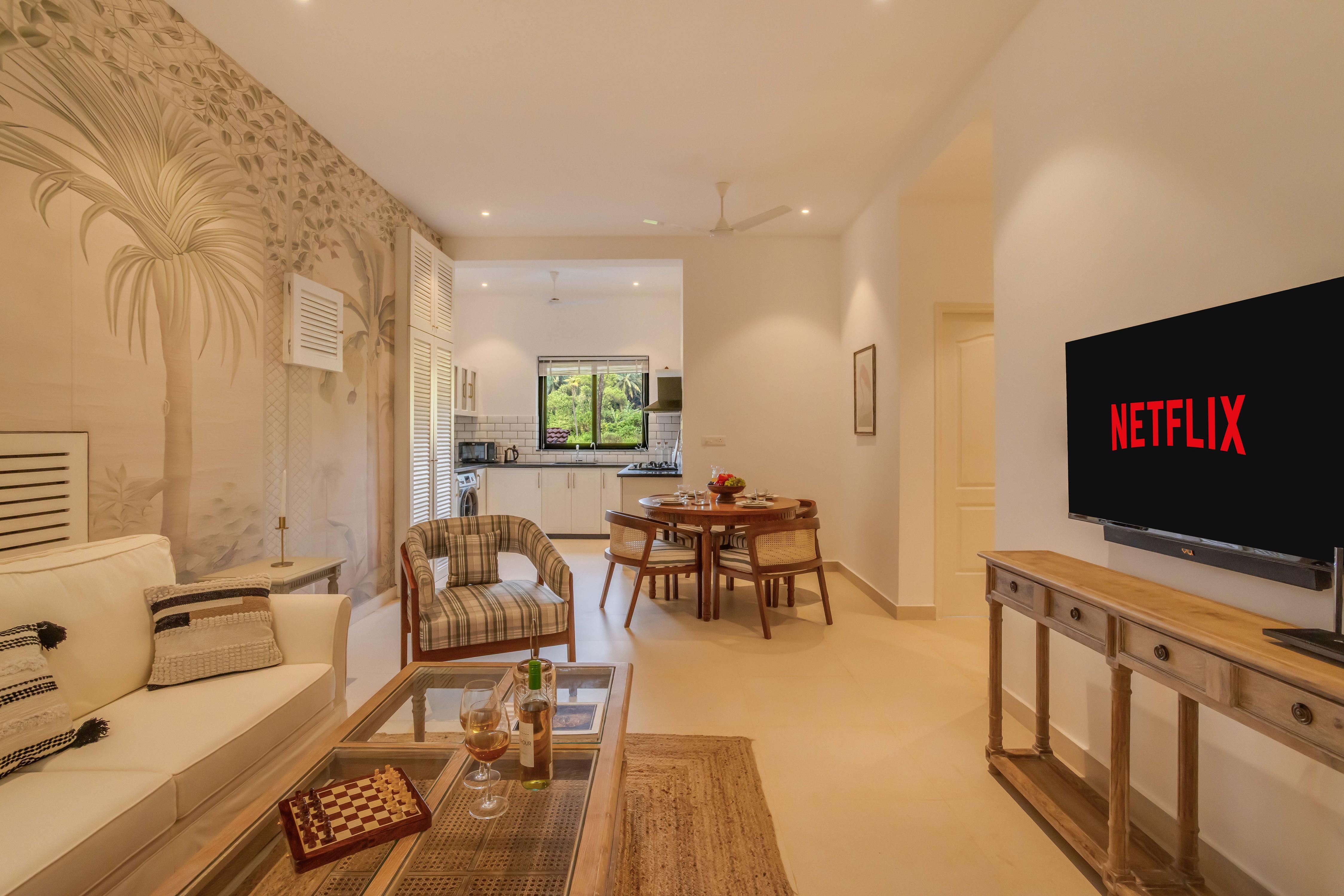 Modern 2BHK with Private Plunge Pool & Lawn | Siolim | Hireavilla - Tap to explore photos