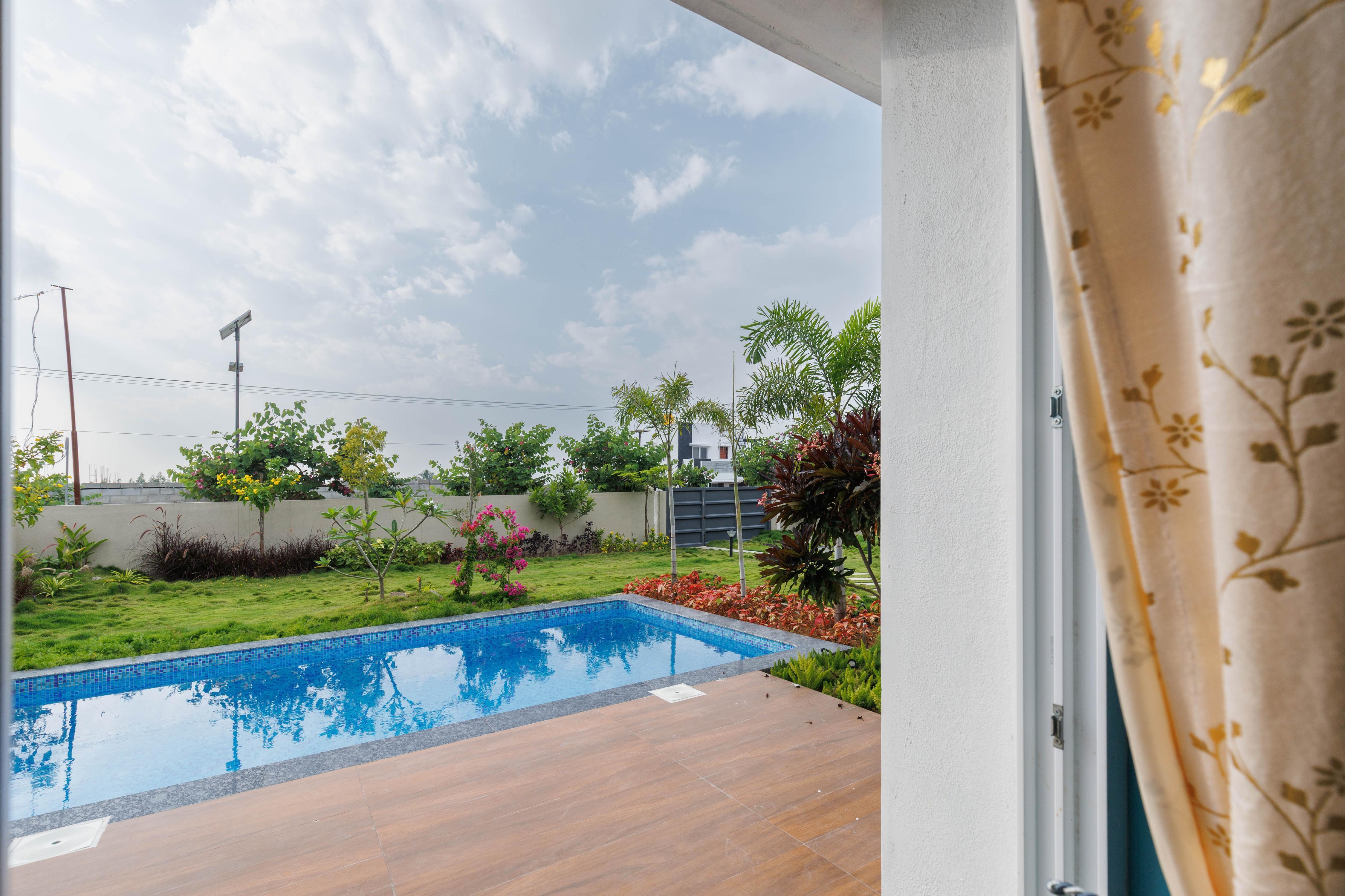 The Blue Orchard by StayJade | Private Pool | Villa 1hr Blr - Tap to explore photos