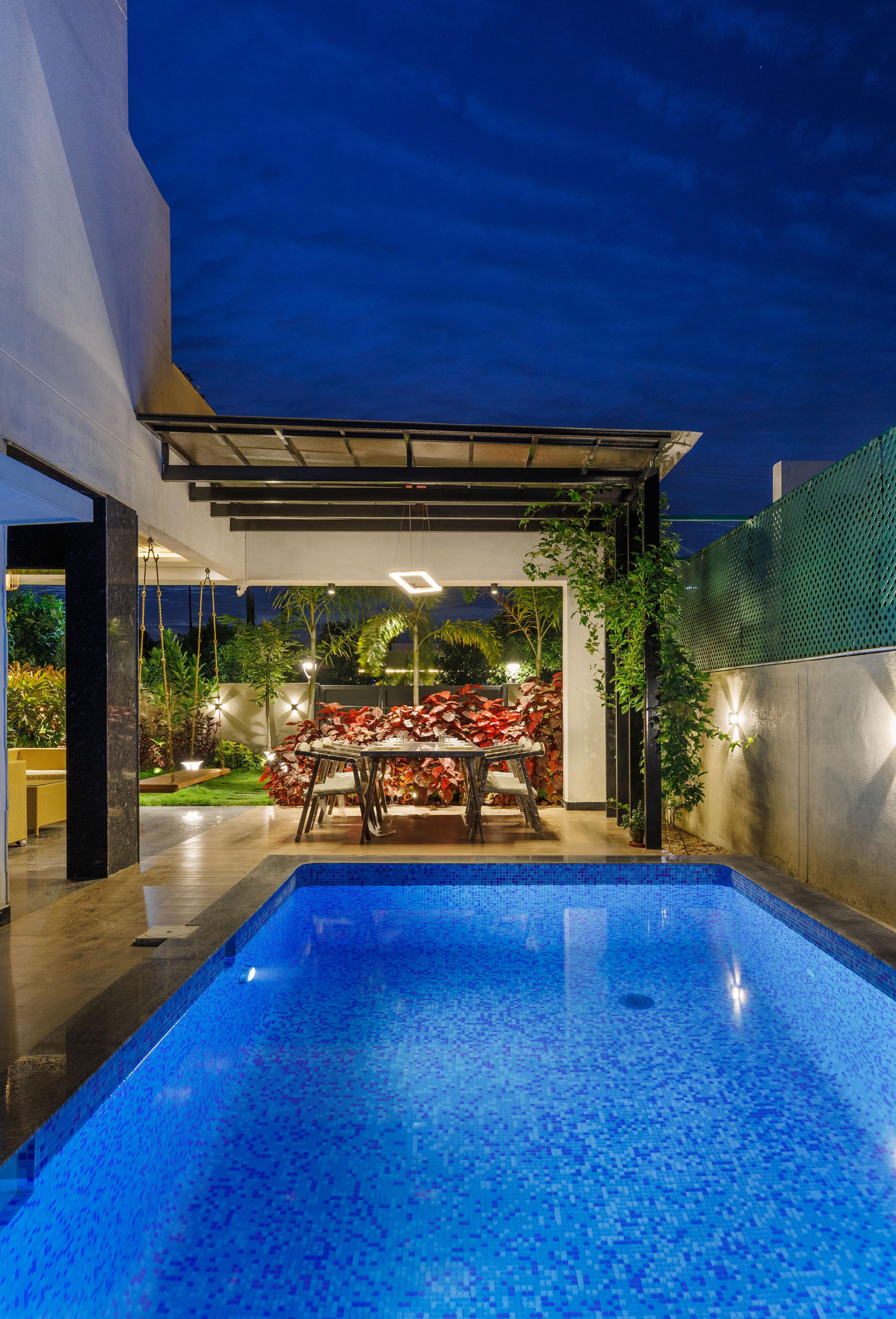 Sapphire Garden Villa by StayJade | 3BHK Private Pool Villa | Hosur - Tap to explore photos