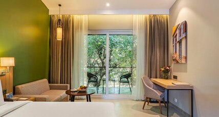 Vandhara Sarovar Premiere Jim Corbett Room Type - Deluxe Room - 1 Double Bed Balcony with Sit-Out