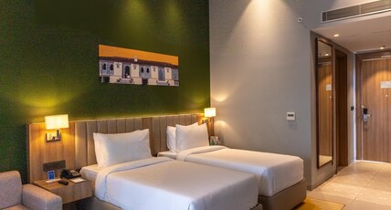 Vandhara Sarovar Premiere Jim Corbett Room Type - Deluxe Room - 2 Single Beds Balcony with Sit-out