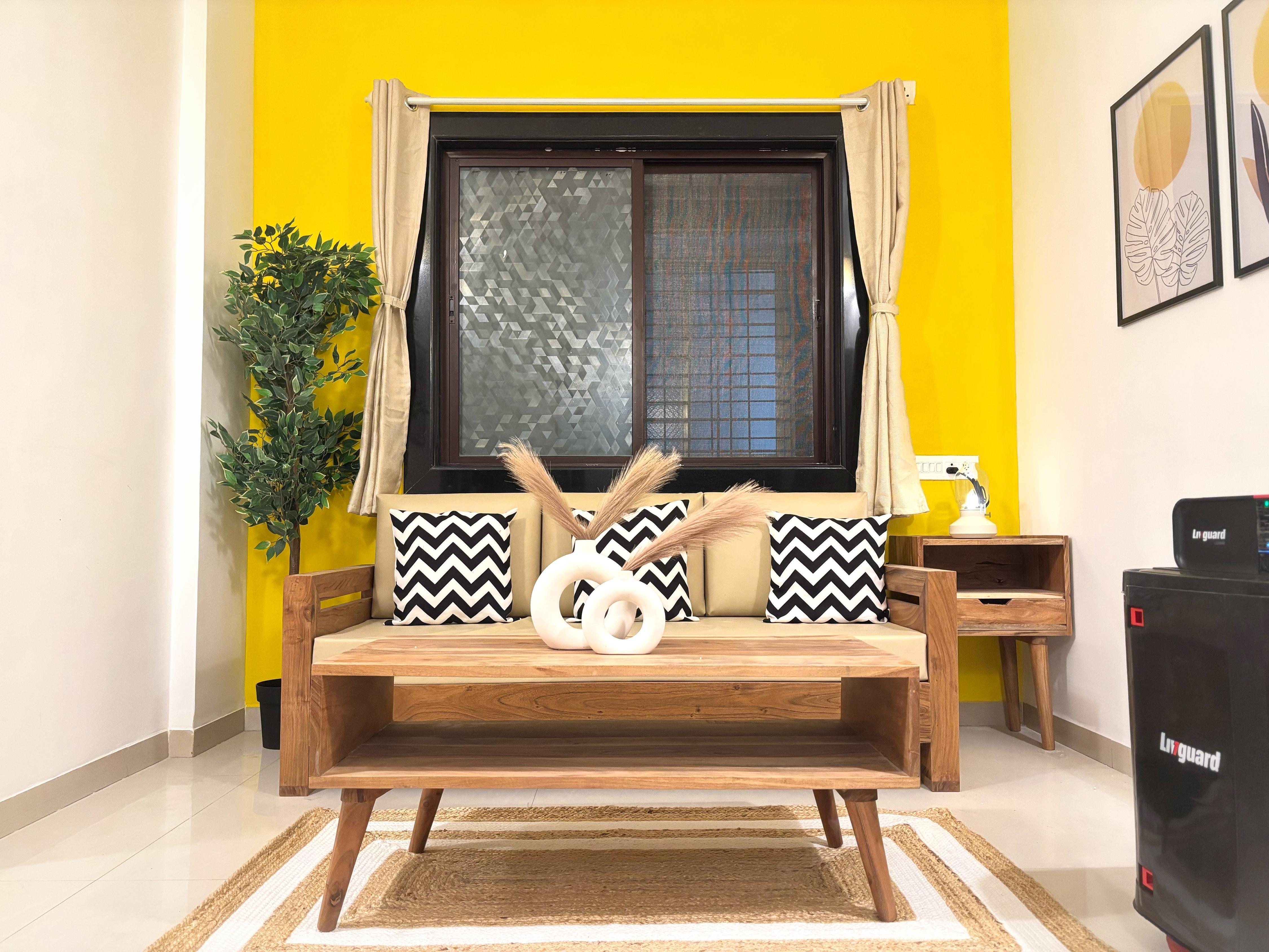 Stylish 1BHK Near Airport by Studio Forty 8 | PLG201