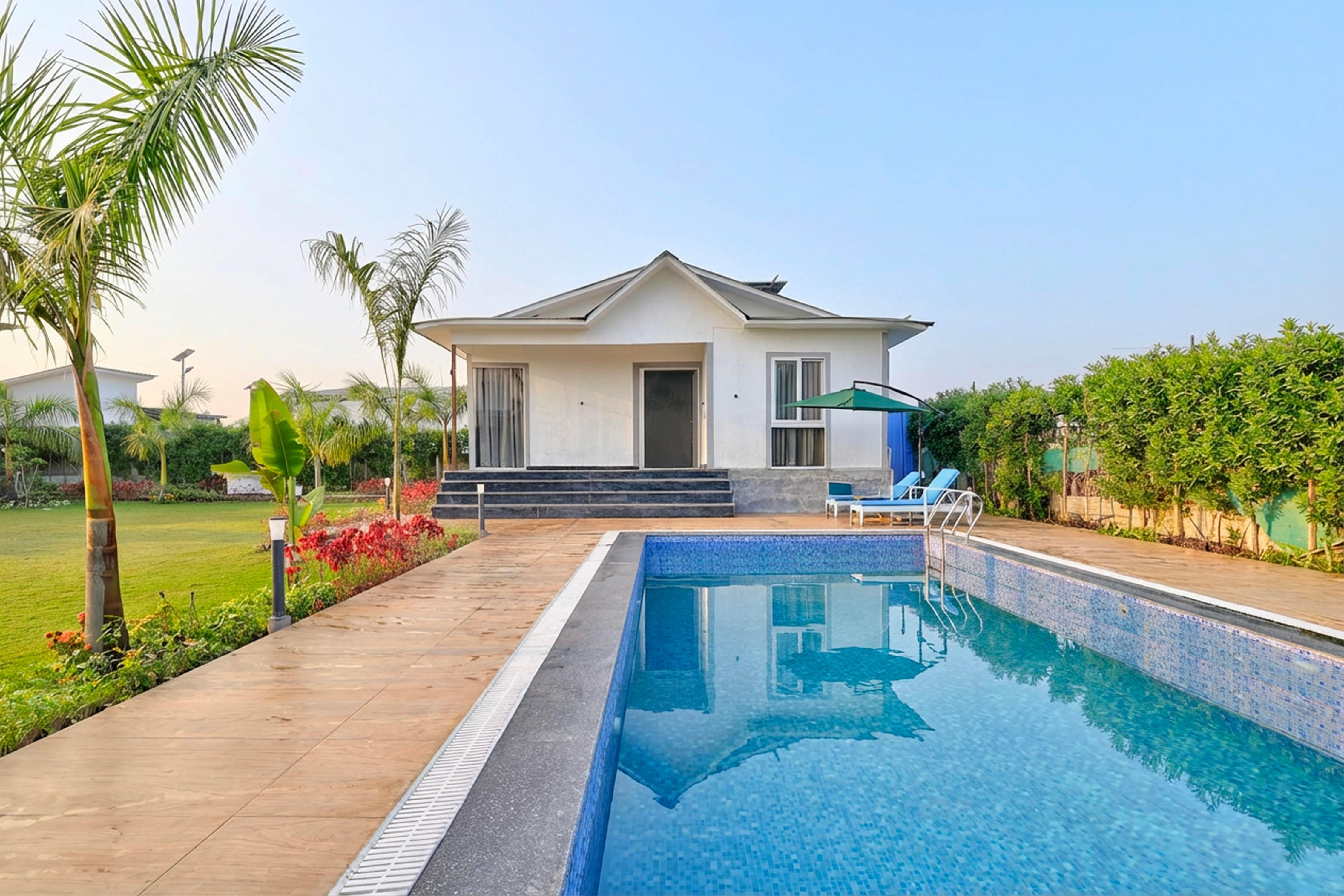 Alaya Stays 3-BHK Pet-friendly Saroja Farmhouse - Tap to explore photos