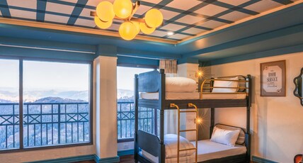Zostel Kufri Room Type - 1 Bunk Bed | Deluxe 8 Bed Mixed Dorm (with balcony and mountain view) | Shared En-suite Washroom Zostel Kufri Room Type - 1 Bunk Bed | Deluxe 8 Bed Mixed Dorm (with balcony and mountain view) | Shared En-suite Washroom