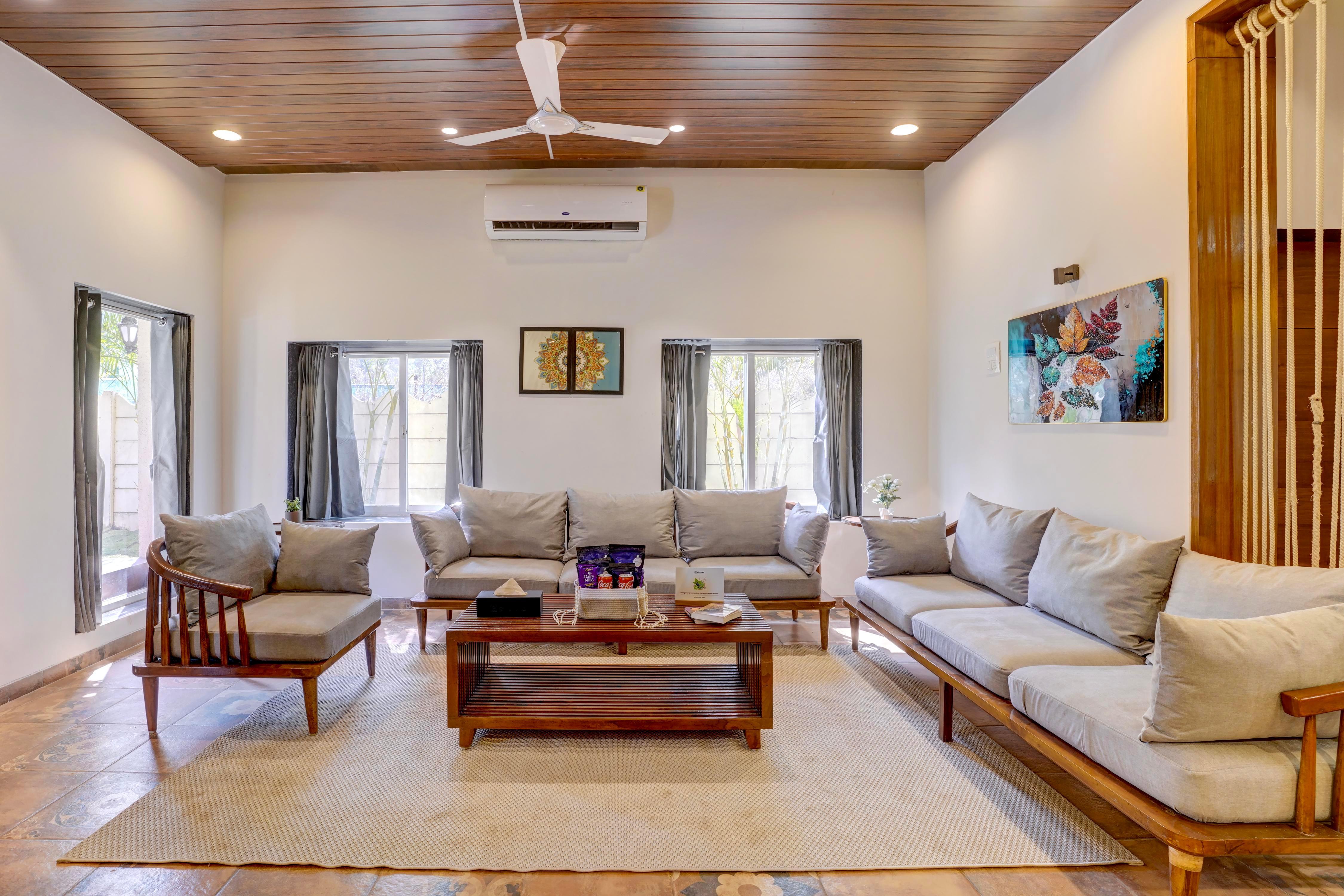 ELIVAAS Signature Lavender Crest 4 BHK Villa With Pvt Pool | Near Bhimashankar Walls Trek - Tap to explore photos