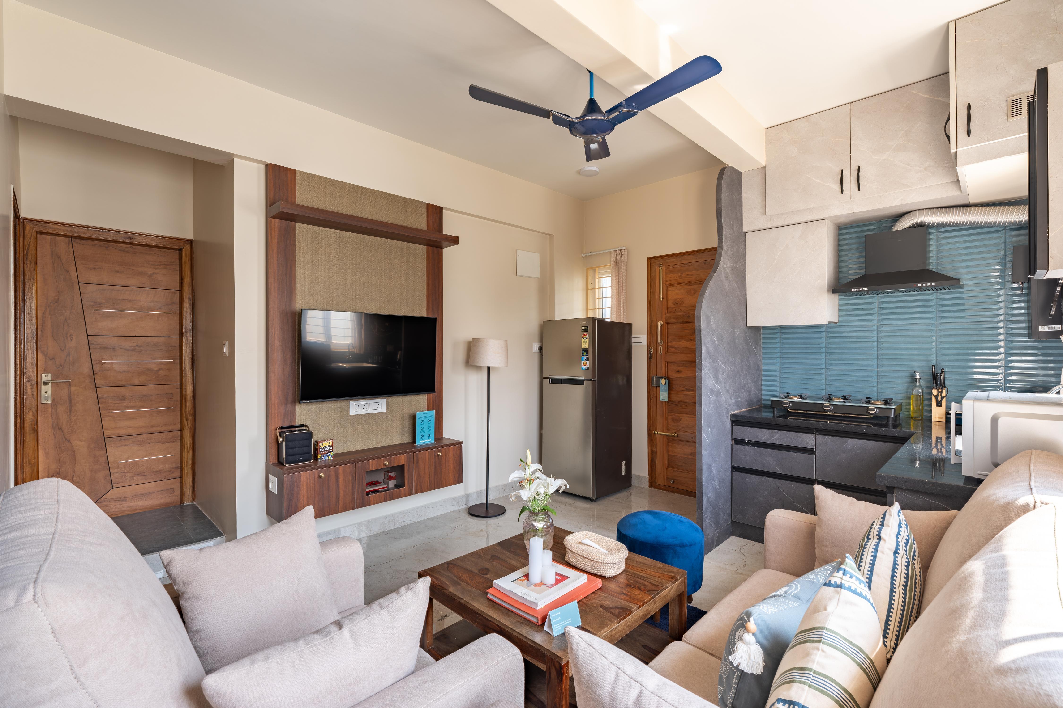 The Koramangala Nook by The Blue Kite-1BHK Apt with Wi-Fi, Inverter backup,Housekeping nr Mall(104) - Tap to explore photos