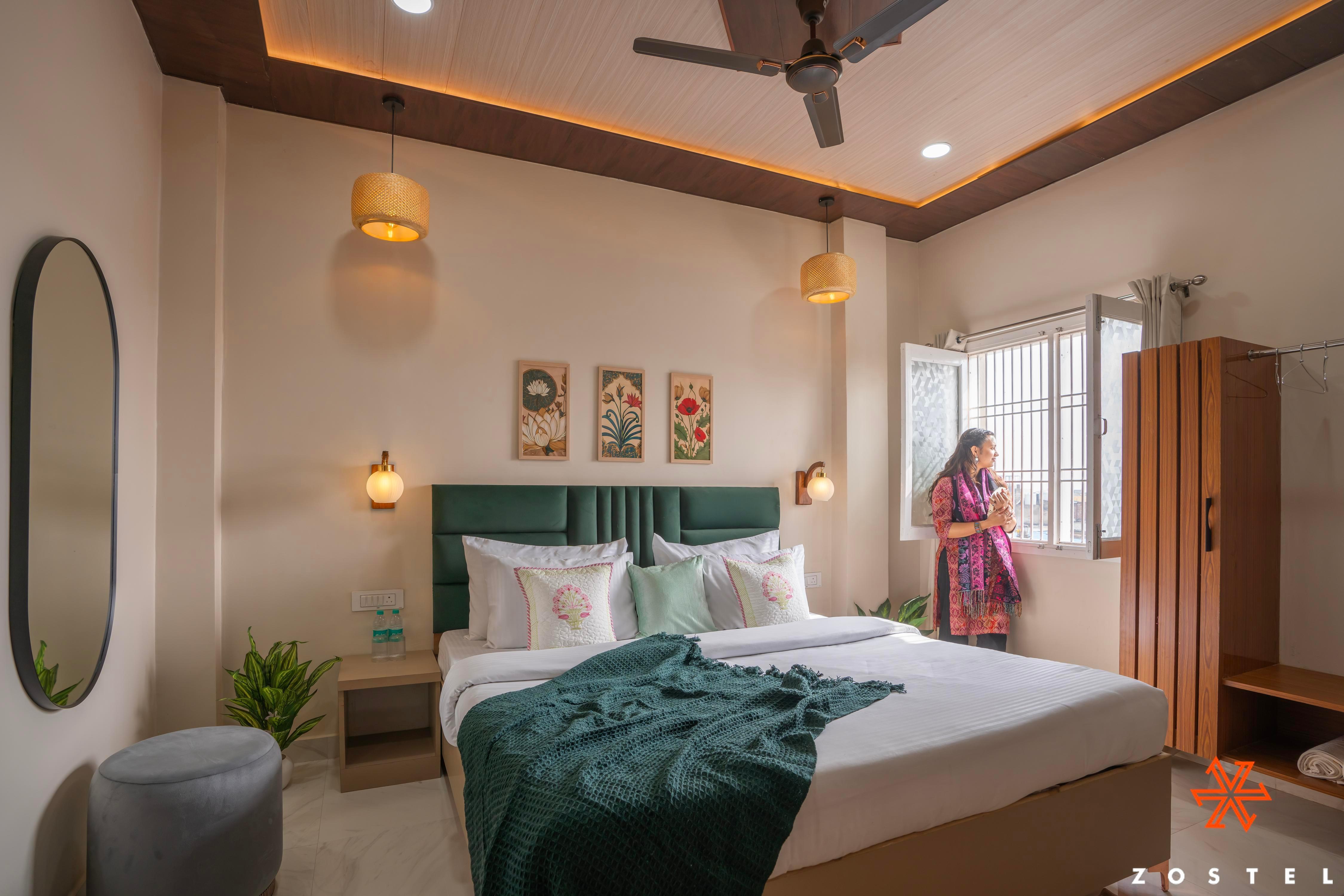 Zostel Varanasi Room Type - Deluxe Room (with window)