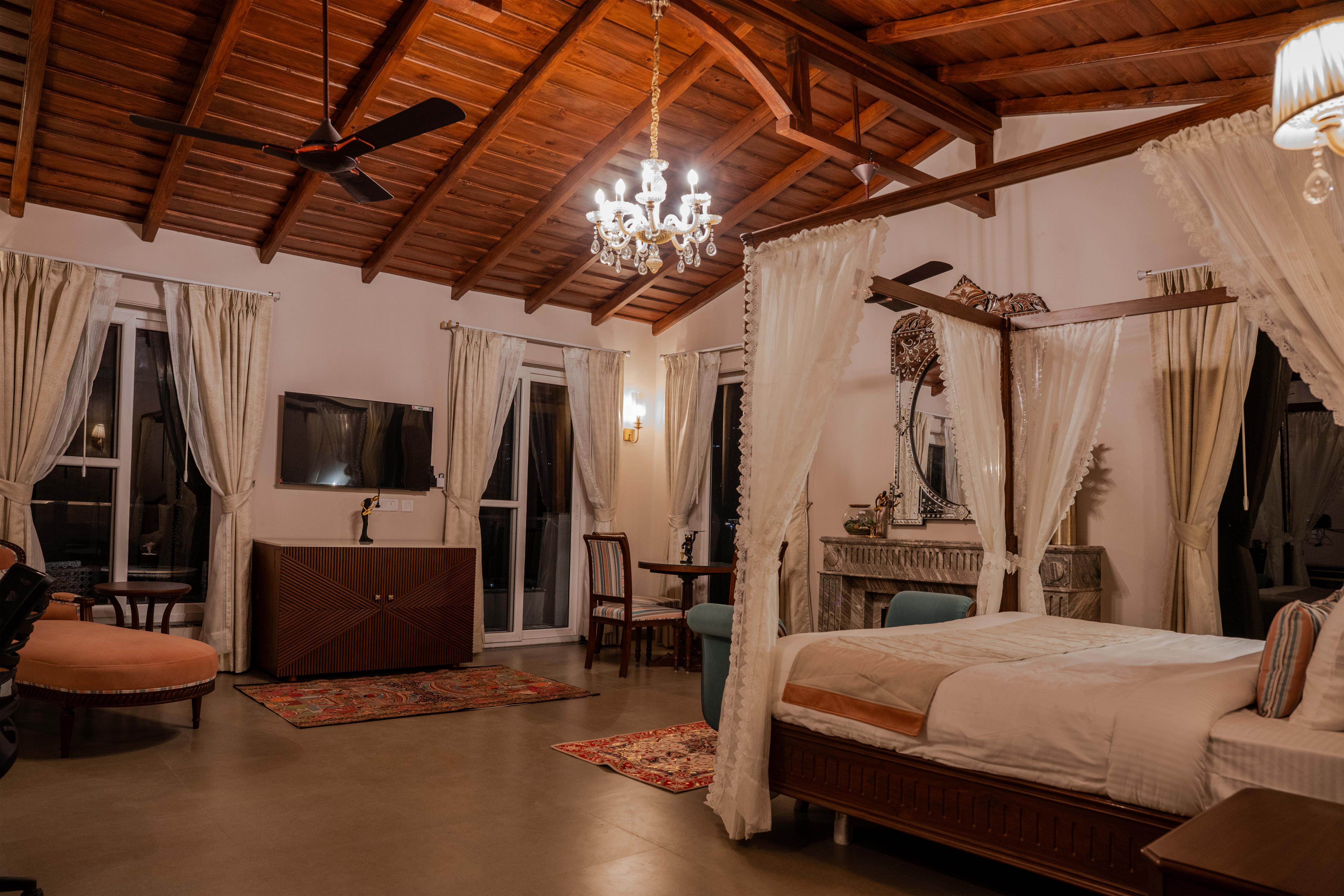 ama Stays & Trails-Aryananda Villas, Dhari Room Type - Daffodil Suite Room 01 bedroom