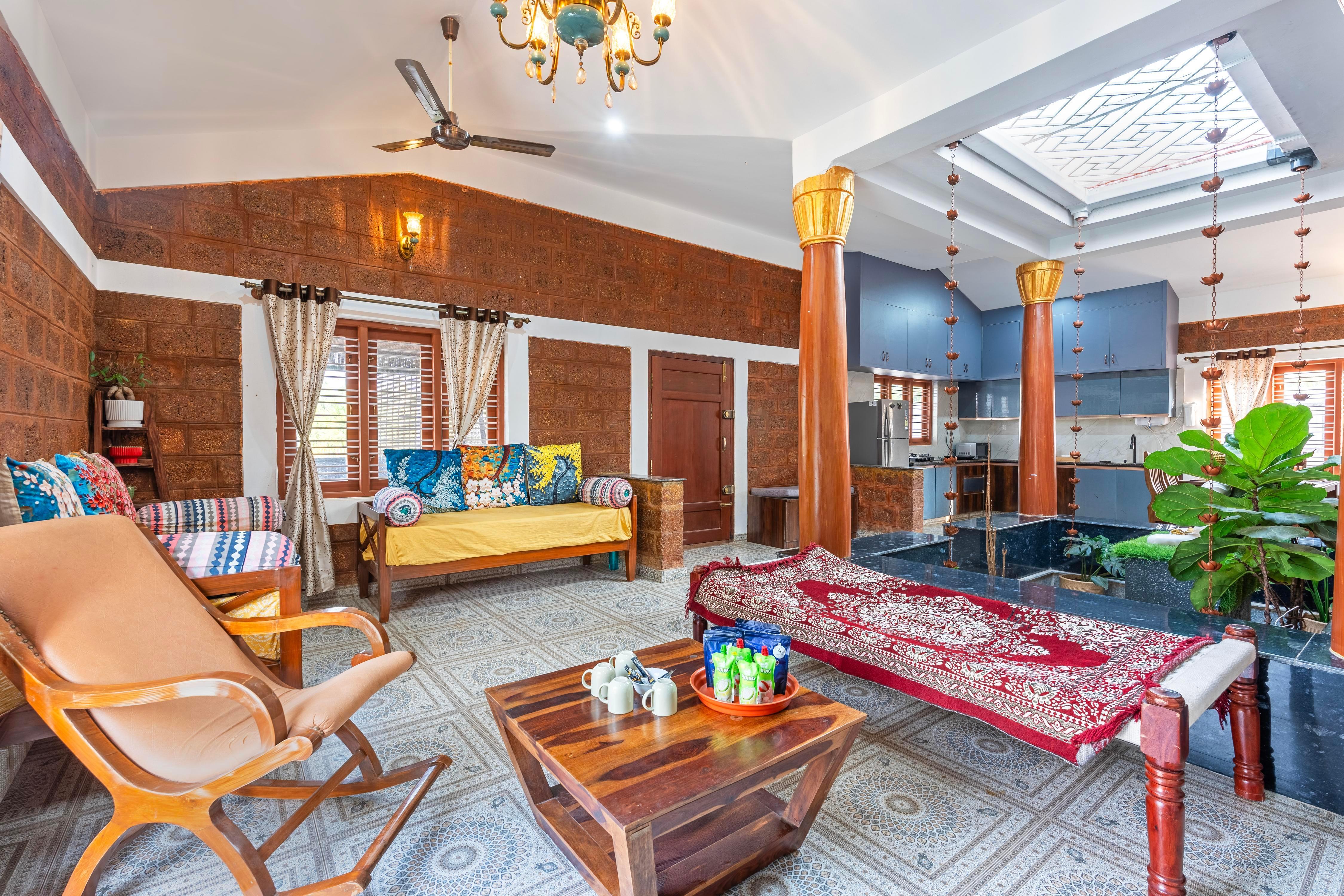 ELIVAAS Signature Courtyard Banyan | Rustic 2 BHK villa with pool - Tap to explore photos