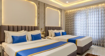 Anu Plaza Luxury Living | Quiet Soundproof Rooms Near Connaught Place & New Delhi Railway Station Room Type - Royal Family Suite - 2 King Bed (4Adults) - City View Anu Plaza Luxury Living | Quiet Soundproof Rooms Near Connaught Place & New Delhi Railway Station Room Type - Royal Family Suite - 2 King Bed (4Adults) - City View