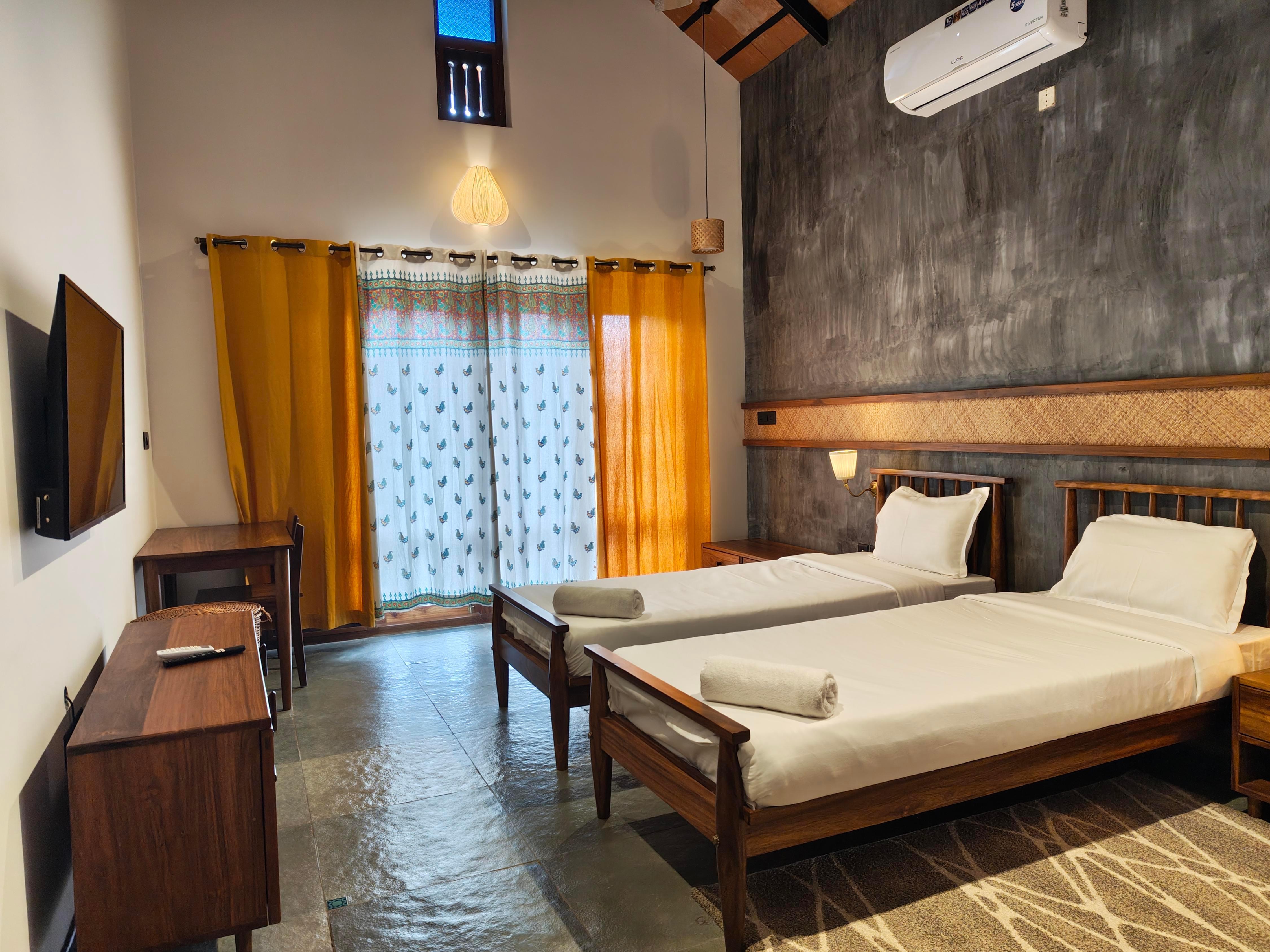 Saarang Room Type - Twin shared or Double room with mountain view