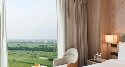 KPG Sarovar Portico, Rajnagar Extension, Ghaziabad Room Type - Deluxe Room with Garden View Breakfast and Dinner 2pcs laundry opening offer KPG Sarovar Portico, Rajnagar Extension, Ghaziabad Room Type - Deluxe Room with Garden View Breakfast and Dinner 2pcs laundry opening offer