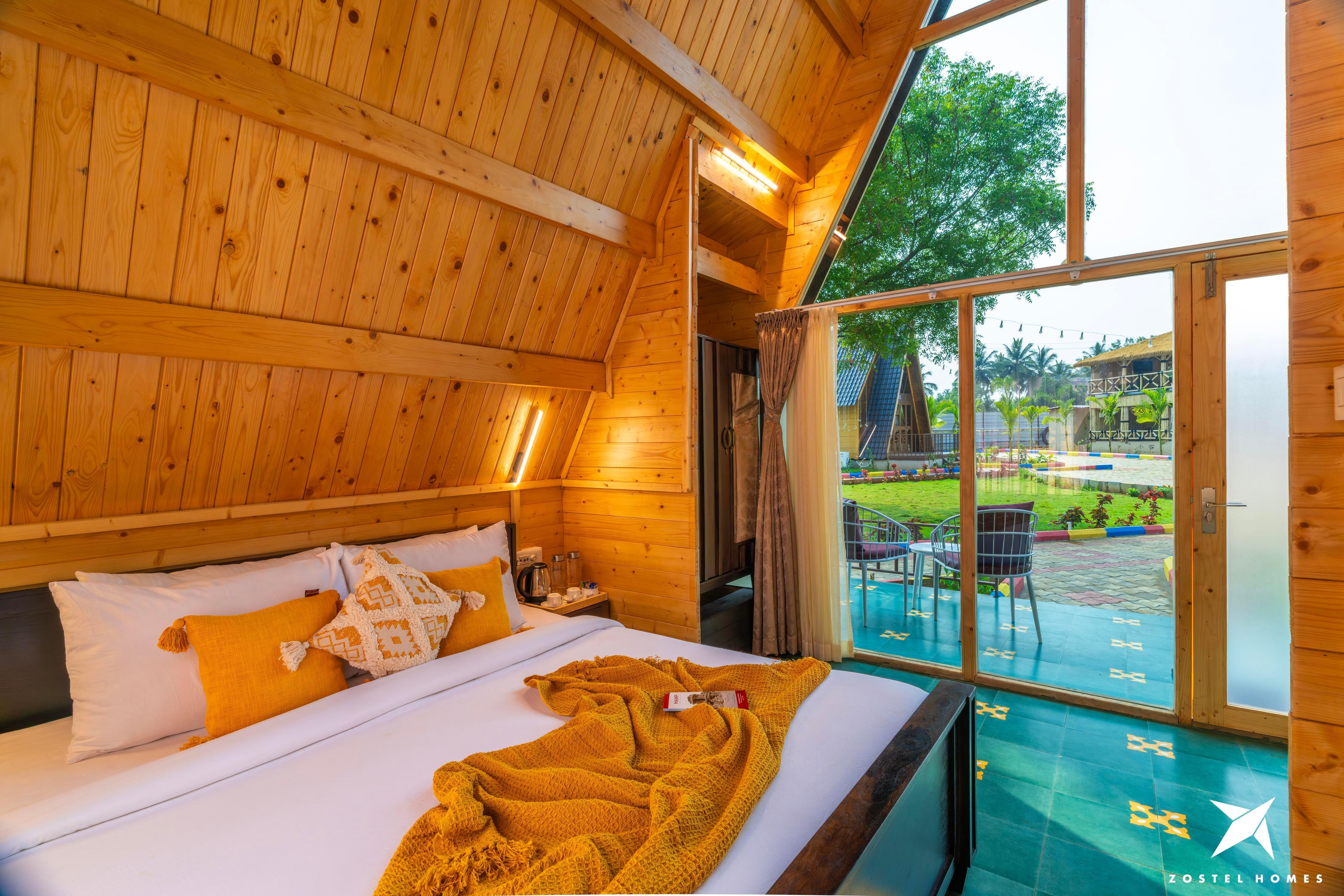 Zostel Homes Hampi Room Type - Deluxe A-Frame Cottage (with private porch)