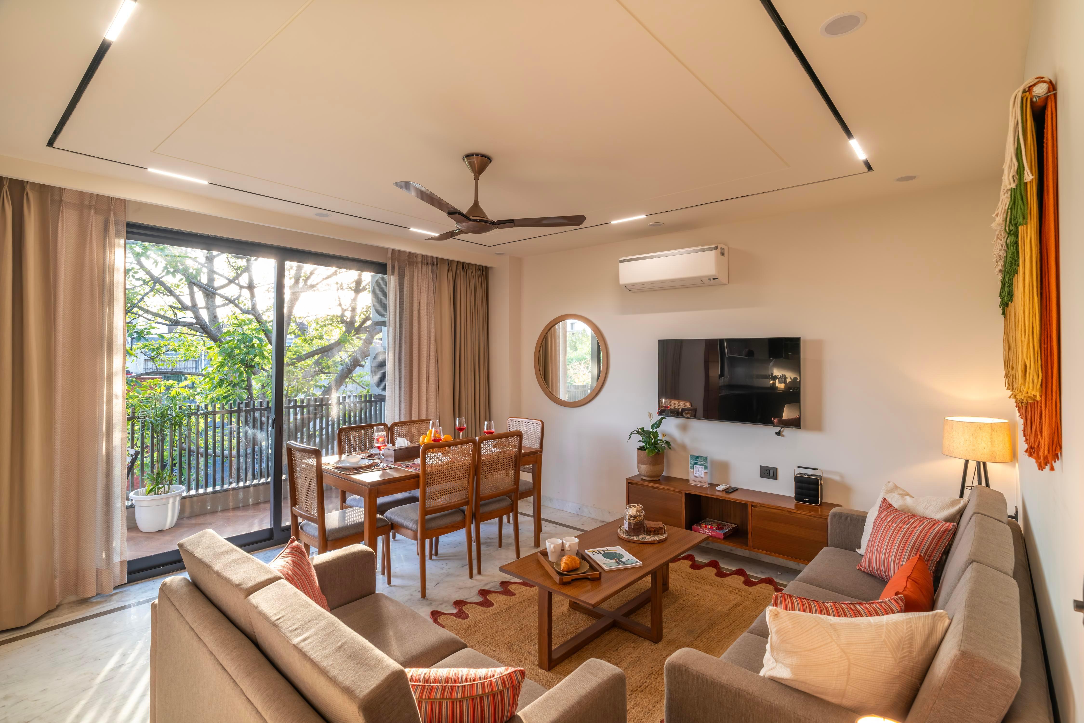 The GK Nook by The Blue Kite -3BHK Apartment with Kitchen, Wifi, & Housekeeping in GK-1 ( B ) - Tap to explore photos