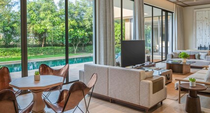 JW Marriott Ranthambore Resort & Spa Room Type - Presidential, Villa, Bedroom 1: 1 King, Bedroom 2: 1 King, Bedroom 3: 1 Twin JW Marriott Ranthambore Resort & Spa Room Type - Presidential, Villa, Bedroom 1: 1 King, Bedroom 2: 1 King, Bedroom 3: 1 Twin