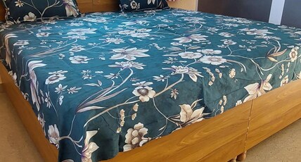 Cozy Forest Facing 2 BHK Rooftop Mountains View Room Type - Bedroom 1