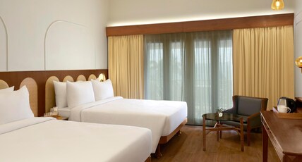 The Fern Riverview Resort Chiplun, Series by Marriott Room Type - Winter Green, Guest room, 2 Queen, No view, Balcony