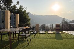 Calm stylish room in a home with scenic views