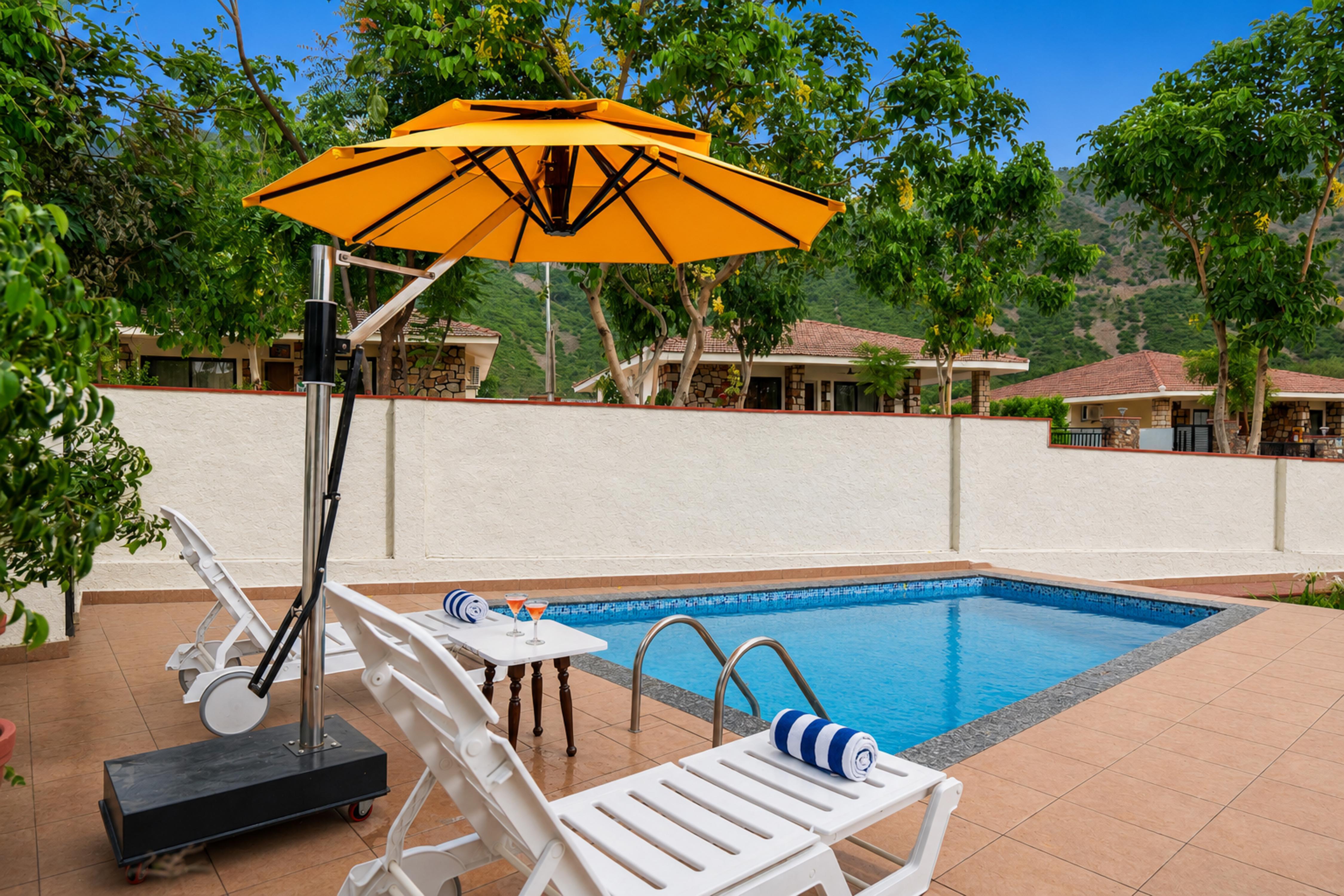 Alaya Stays MS Valley Groves | 2 BHK Villa with Pvt Pool - Tap to explore photos
